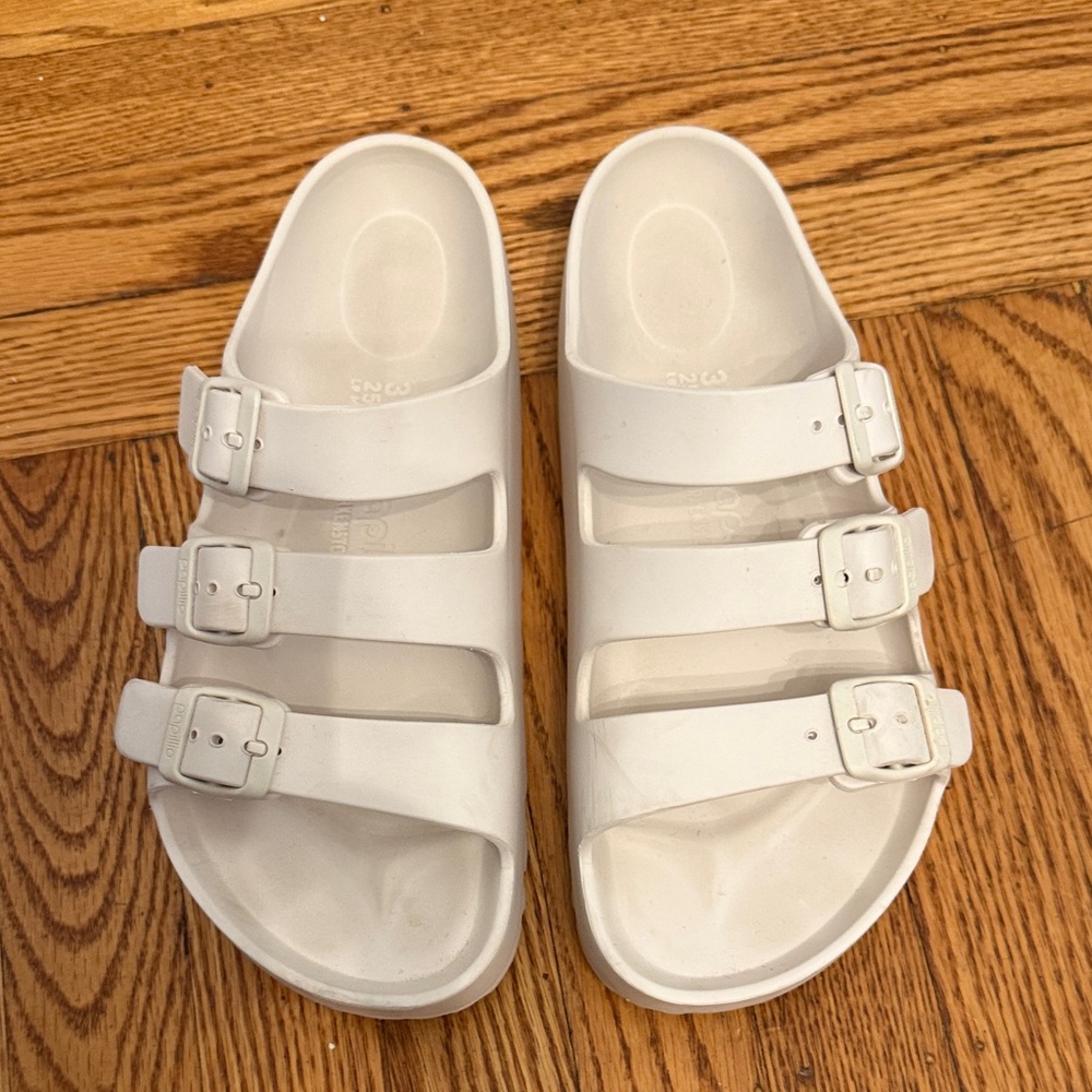 Platform, Birkenstock, Florida Flex Eggshell, rubber sandals 39